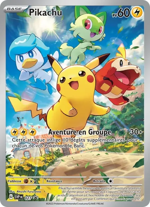 Carte Pokémon Pikachu 027, extension SVP Black Star Promos