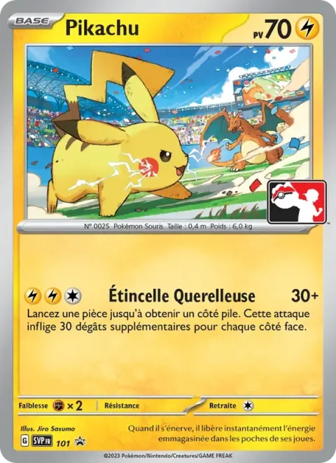 Carte Pokémon Pikachu 101, extension SVP Black Star Promos