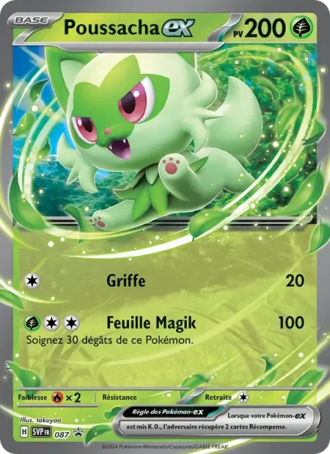 Carte Pokémon Poussacha-ex 087, extension SVP Black Star Promos