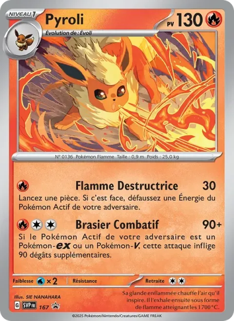 Carte Pokémon Pyroli 167, extension SVP Black Star Promos