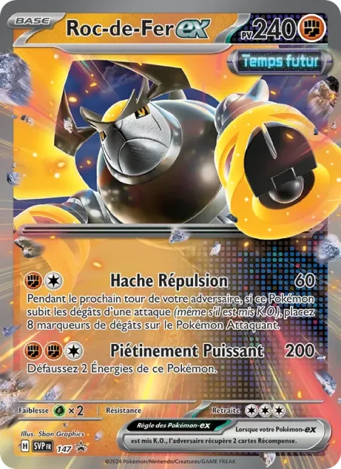 Carte Pokémon Roc-de-Fer-ex 147, extension SVP Black Star Promos