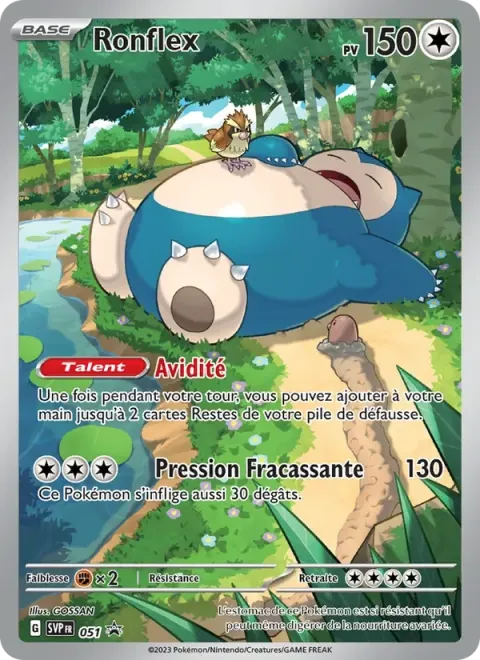 Carte Pokémon Ronflex 051, extension SVP Black Star Promos