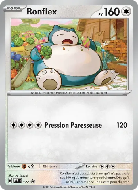 Carte Pokémon Ronflex 122, extension SVP Black Star Promos
