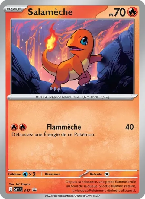 Carte Pokémon Salamèche 047, extension SVP Black Star Promos