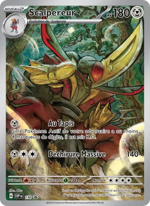 Carte Pokémon Scalpereur 130, extension SVP Black Star Promos