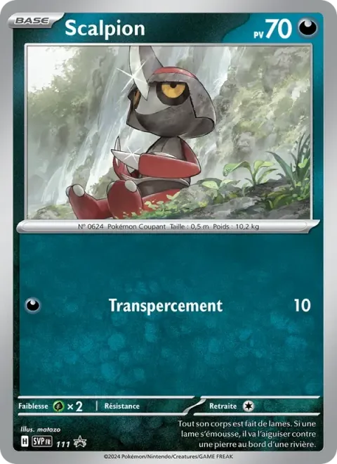 Carte Pokémon Scalpion 111, extension SVP Black Star Promos