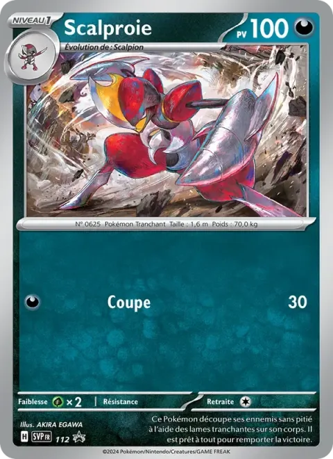 Carte Pokémon Scalproie 112, extension SVP Black Star Promos