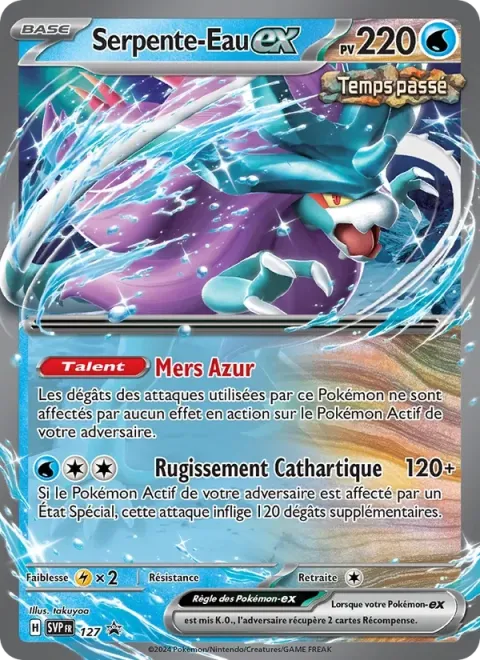 Carte Pokémon Serpente-Eau-ex 127, extension SVP Black Star Promos