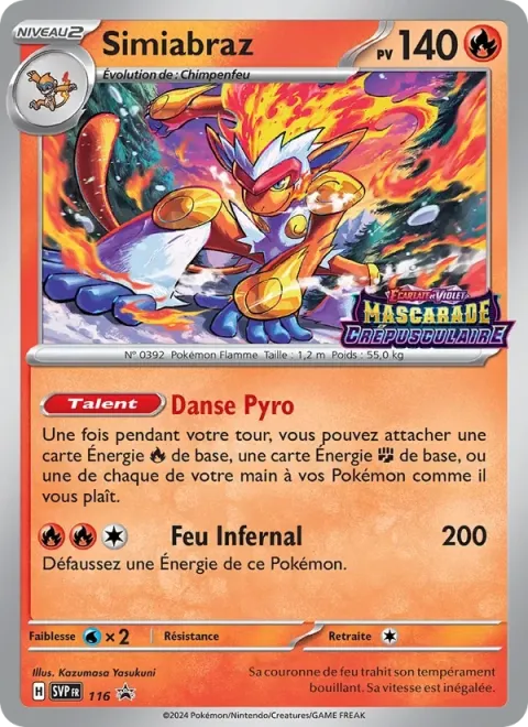 Carte Pokémon Simiabraz 116, extension SVP Black Star Promos