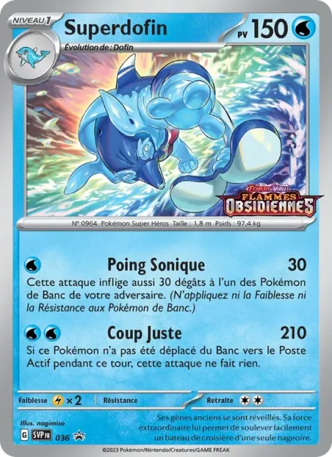 Carte Pokémon Superdofin 036, extension SVP Black Star Promos