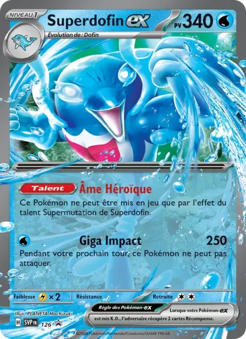 Carte Pokémon Superdofin-ex 126, extension SVP Black Star Promos