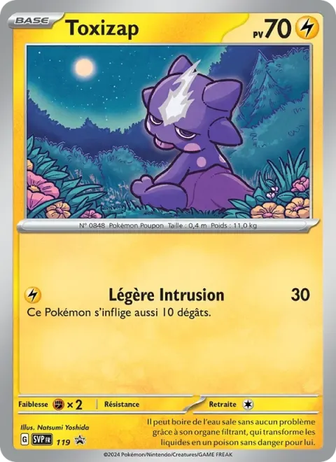 Carte Pokémon Toxizap 119, extension SVP Black Star Promos
