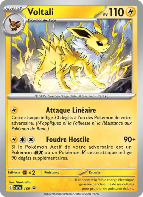 Carte Pokémon Voltali 169, extension SVP Black Star Promos