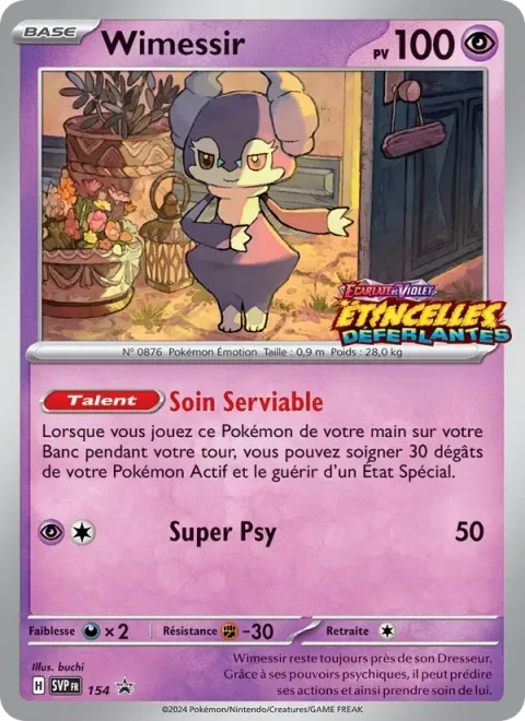 Carte Pokémon Wimessir 154, extension SVP Black Star Promos