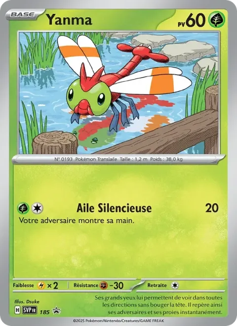 Carte Pokémon Yanma 185, extension SVP Black Star Promos