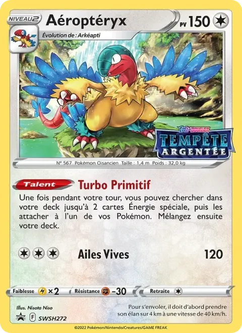 Carte Pokémon Aéroptéryx SWSH272, extension Promo SWSH