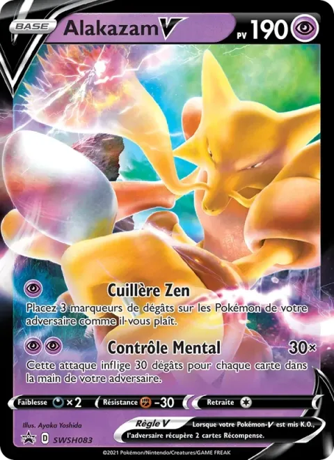 Carte Pokémon Alakazam V SWSH083, extension Promo SWSH