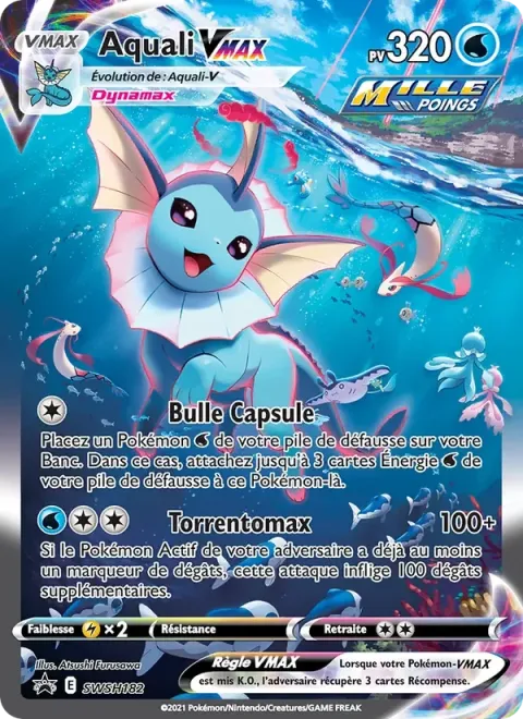 Carte Pokémon Aquali VMAX SWSH182, extension Promo SWSH