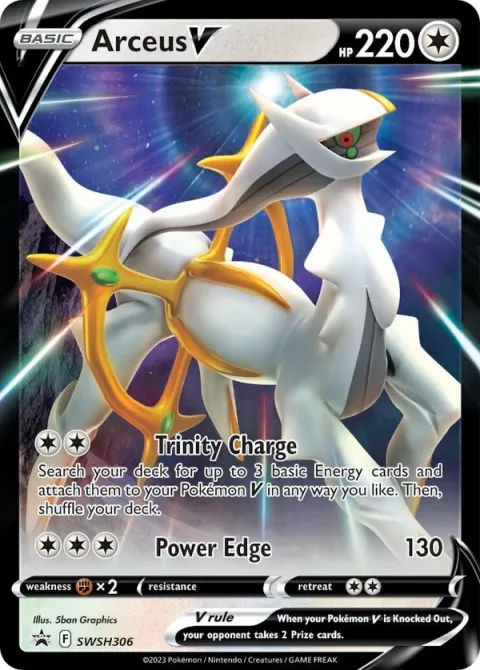 Carte Pokémon Arceus V SWSH306, extension Promo SWSH