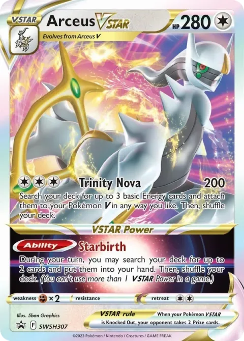 Carte Pokémon Arceus VSTAR SWSH307, extension Promo SWSH