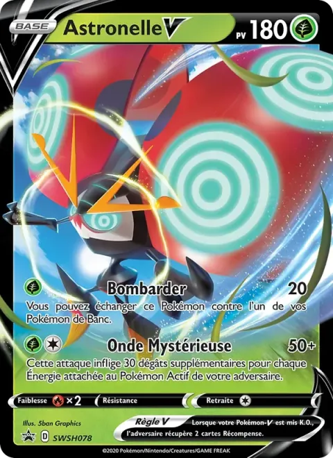 Carte Pokémon Astronelle V SWSH078, extension Promo SWSH