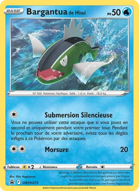 Carte Pokémon Bargantua de Hisui SWSH273, extension Promo SWSH