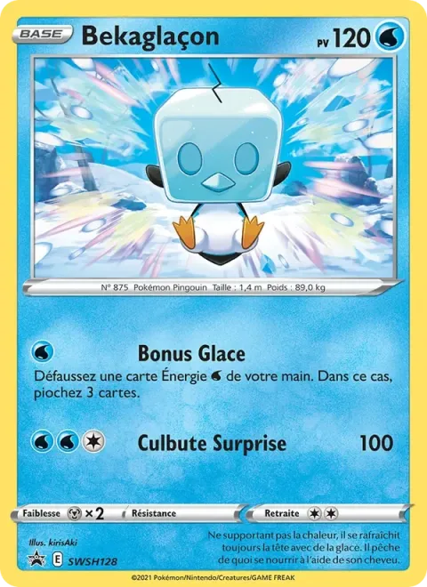 Carte Pokémon Bekaglaçon SWSH128, extension Promo SWSH