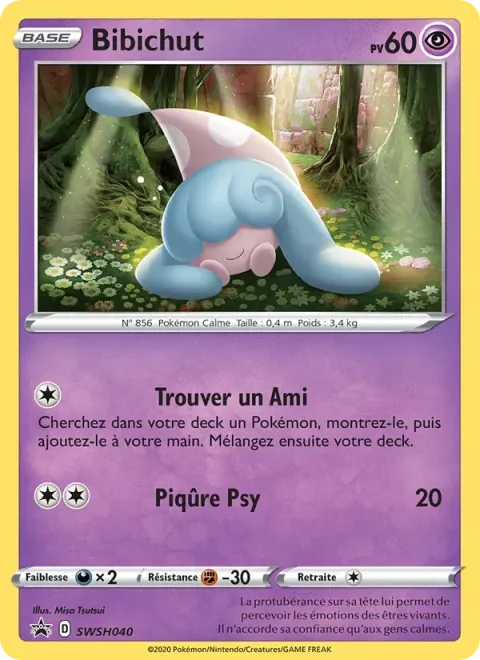Carte Pokémon Bibichut SWSH040, extension Promo SWSH