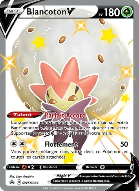 Carte Pokémon Blancoton V SWSH084, extension Promo SWSH
