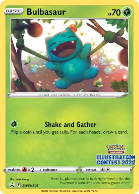Carte Pokémon Bulbizarre SWSH303, extension Promo SWSH