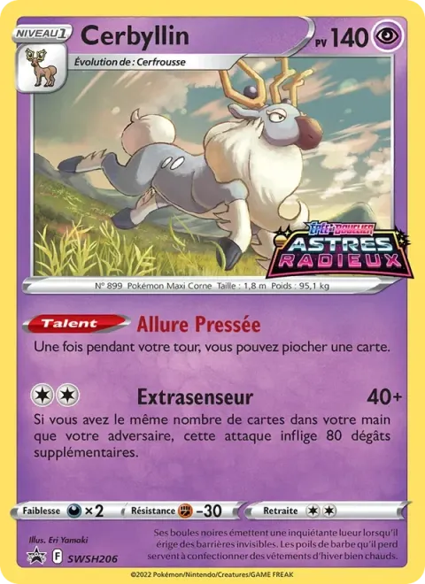 Carte Pokémon Cerbyllin SWSH206, extension Promo SWSH