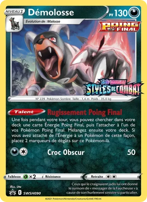 Carte Pokémon Démolosse SWSH090, extension Promo SWSH