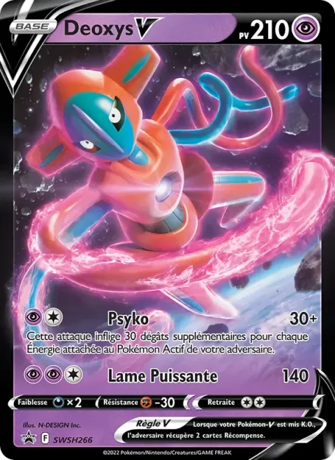 Carte Pokémon Deoxys V SWSH266, extension Promo SWSH