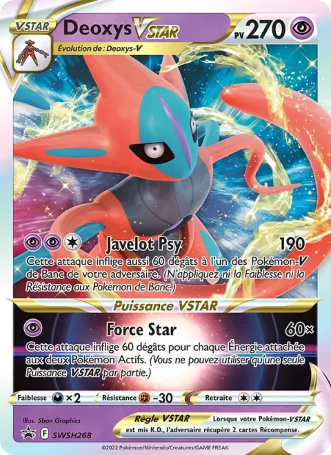 Carte Pokémon Deoxys VSTAR SWSH268, extension Promo SWSH