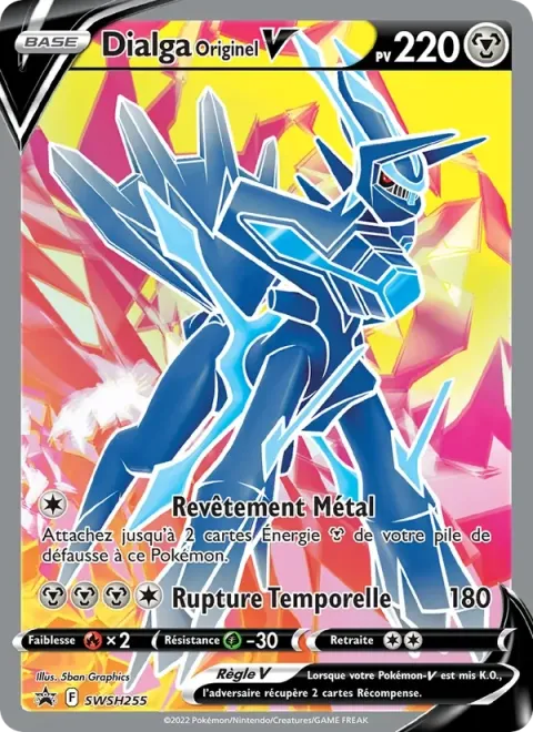 Carte Pokémon Dialga Originel V SWSH255, extension Promo SWSH
