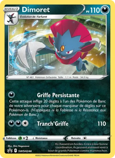 Carte Pokémon Dimoret SWSH246, extension Promo SWSH
