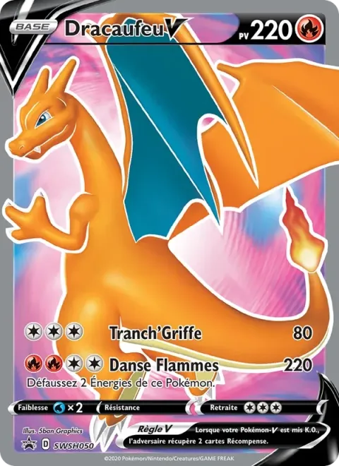 Carte Pokémon Dracaufeu V SWSH050, extension Promo SWSH