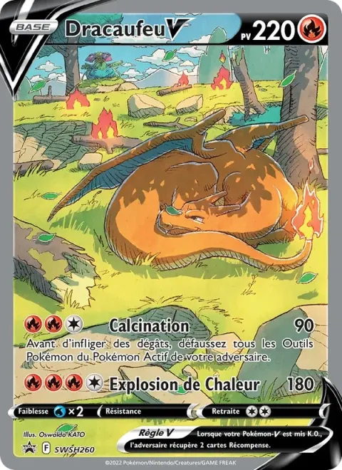 Carte Pokémon Dracaufeu V SWSH260, extension Promo SWSH