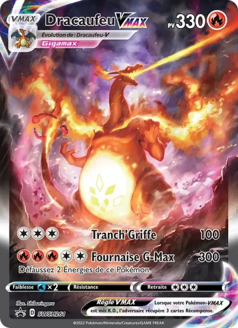 Carte Pokémon Dracaufeu VMAX SWSH261, extension Promo SWSH