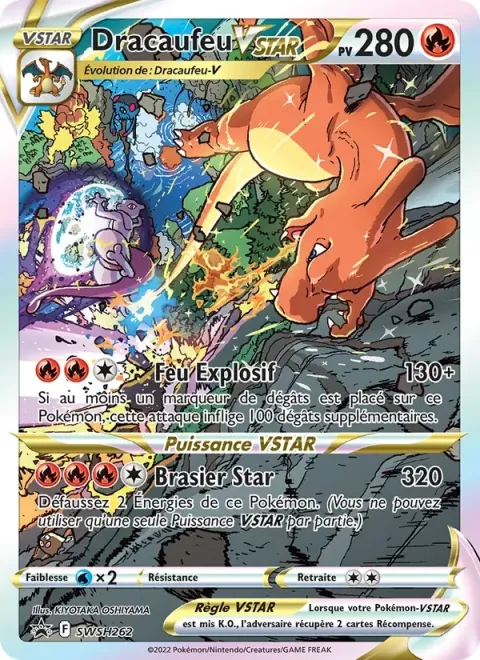 Carte Pokémon Dracaufeu VSTAR SWSH262, extension Promo SWSH
