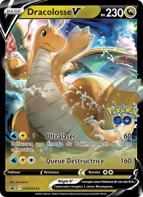 Carte Pokémon Dracolosse V SWSH235, extension Promo SWSH