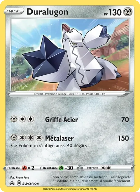 Carte Pokémon Duralugon SWSH028, extension Promo SWSH