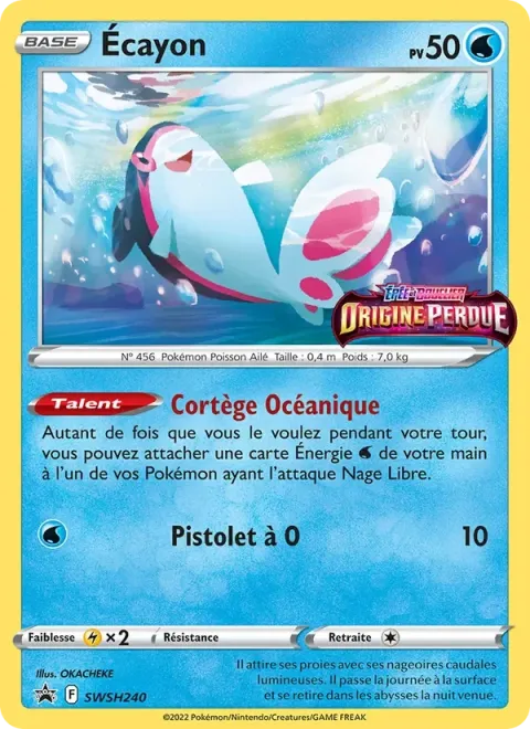 Carte Pokémon Écayon SWSH240, extension Promo SWSH