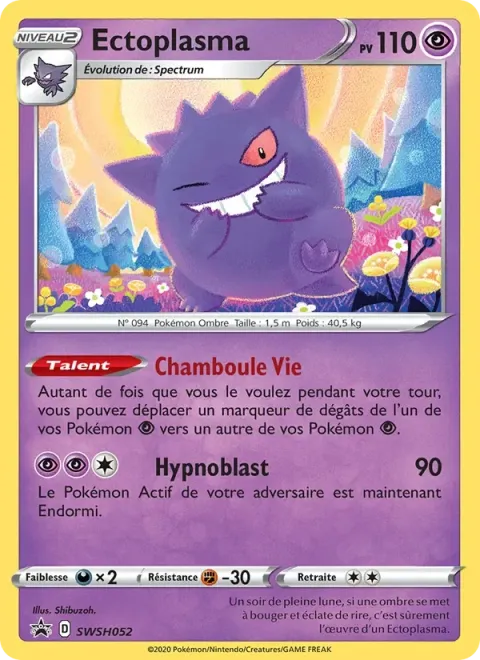 Carte Pokémon Ectoplasma SWSH052, extension Promo SWSH
