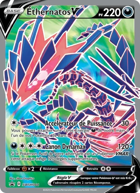 Carte Pokémon Éthernatos V SWSH044, extension Promo SWSH
