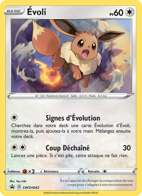 Carte Pokémon Évoli SWSH042, extension Promo SWSH