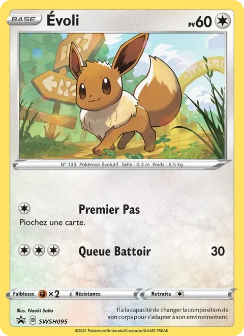 Carte Pokémon Évoli SWSH095, extension Promo SWSH