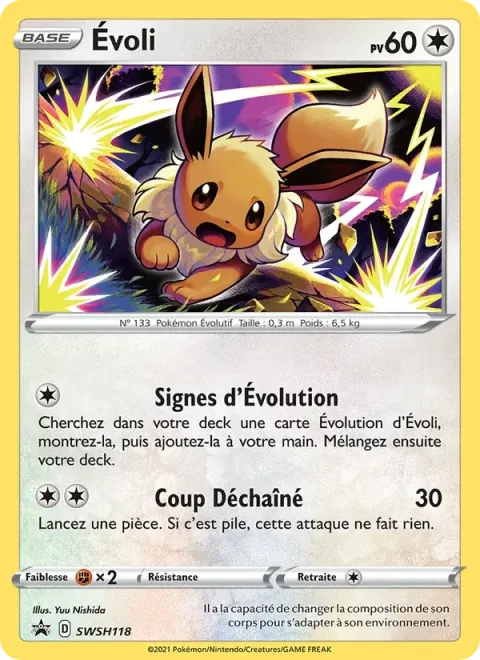 Carte Pokémon Évoli SWSH118, extension Promo SWSH