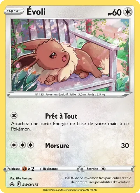 Carte Pokémon Évoli SWSH175, extension Promo SWSH