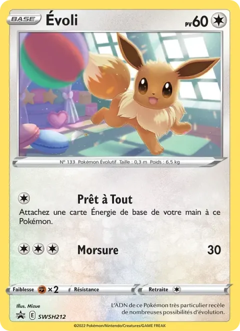 Carte Pokémon Évoli SWSH212, extension Promo SWSH